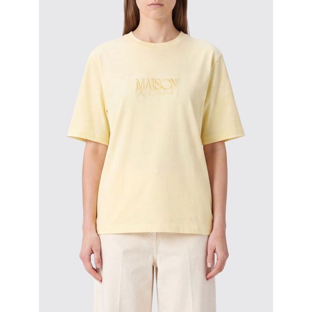 Maison Kitsune Tone-On-Tone Embroidered Logo Organic Cotton T-Shirt